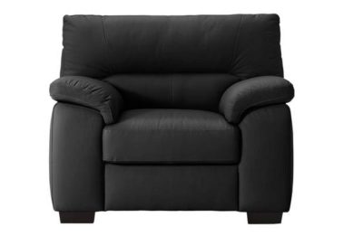 Collection Piacenza Leather Chair - Black.